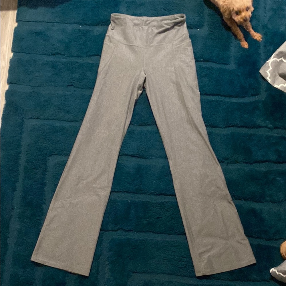 Long large grey yoga pants